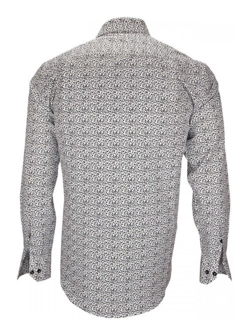 Chemise homme liberty coupe cintrée GREENWICH Andrew Mac Allister Blanc , Bleu , 44 - Kiabi