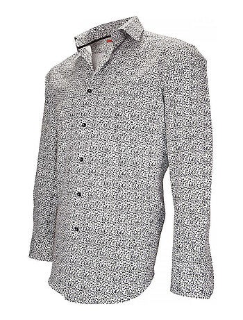 Chemise homme liberty coupe cintrée GREENWICH Andrew Mac Allister Blanc , Rouge , 43