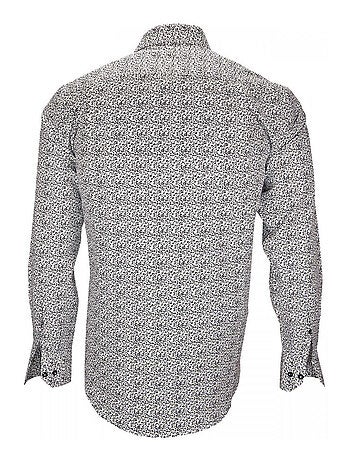 Chemise homme liberty coupe cintrée GREENWICH Andrew Mac Allister Blanc , Rouge , 43