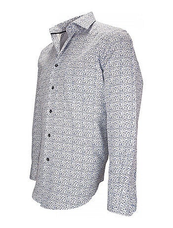 Chemise homme liberty coupe cintrée GREENWICH Andrew Mac Allister Blanc , Rouge , 43