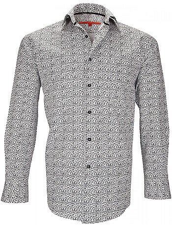 Chemise homme liberty coupe cintrée GREENWICH Andrew Mac Allister Blanc , Rouge , 43