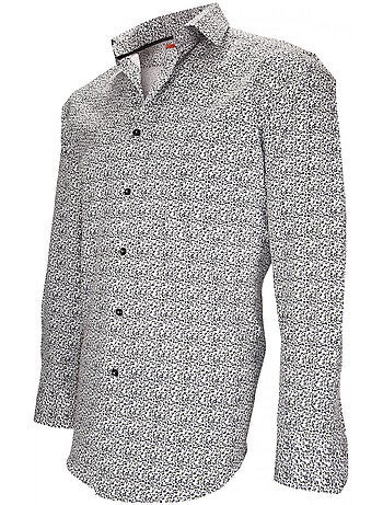 Chemise homme liberty coupe cintrée GREENWICH Andrew Mac Allister Blanc , Rouge , 43