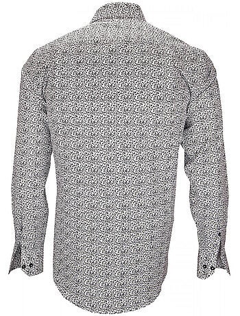 Chemise homme liberty coupe cintrée GREENWICH Andrew Mac Allister Blanc , Rouge , 43