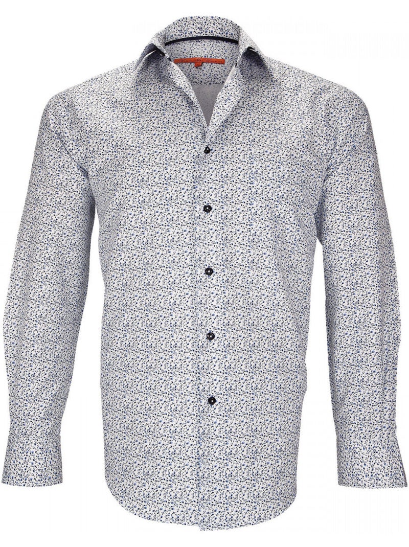 Chemise homme liberty coupe cintrée GREENWICH Andrew Mac Allister Blanc , Rouge , 43 Blanc Rouge Bleu - Kiabi