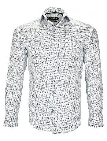 Chemise homme liberty coupe cintrée SANGIOVESE Emporio balzani Bordeaux , 43