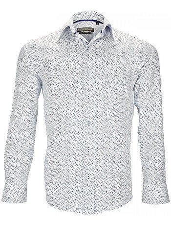 Chemise homme liberty coupe cintrée SANGIOVESE Emporio balzani Bordeaux , 43