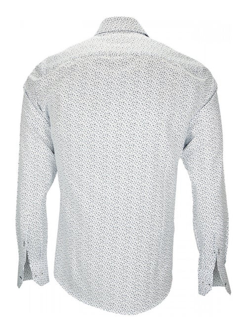 Chemise homme liberty coupe cintrée SANGIOVESE Emporio balzani Blanc , Bleu , 42 - Kiabi