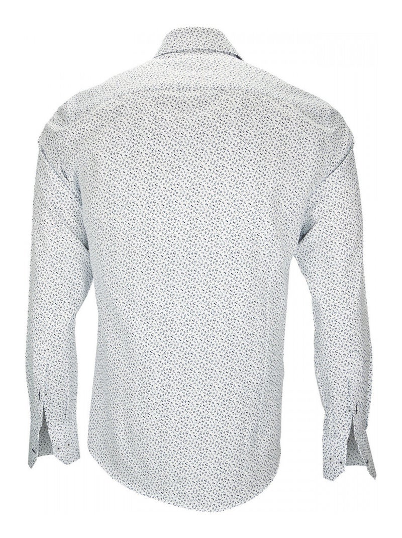 Chemise homme liberty coupe cintrée SANGIOVESE Emporio balzani Blanc , Bleu , 42 Blanc Bleu - Kiabi