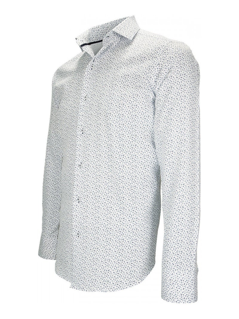 Chemise homme liberty coupe cintrée SANGIOVESE Emporio balzani Blanc , Bleu , 42 Blanc Bleu - Kiabi