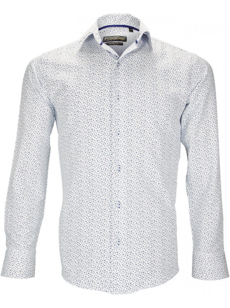 Chemise homme liberty coupe cintrée SANGIOVESE Emporio balzani Bleu - Kiabi