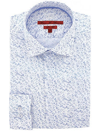 Chemise homme liberty gorge cachée mode coupe cintrée DYLAN Andrew Mac Allister Blanc , 39