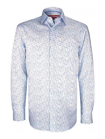 Chemise homme liberty gorge cachée mode coupe cintrée DYLAN Andrew Mac Allister Blanc , 44