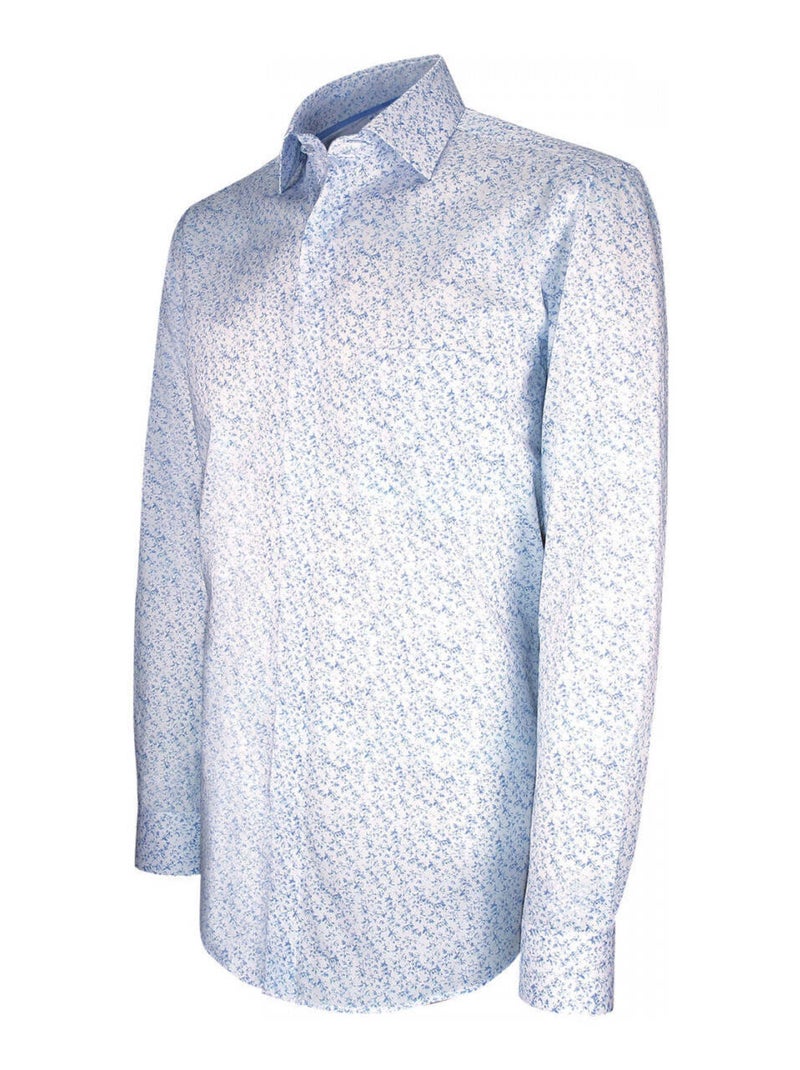 Chemise homme liberty gorge cachée mode coupe cintrée DYLAN Andrew Mac Allister Blanc , 44 Blanc - Kiabi