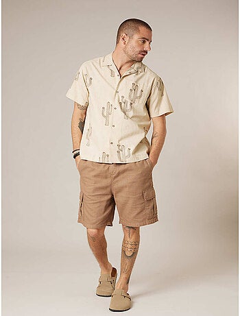 Chemise homme manches courtes 100% coton 'deeluxe'