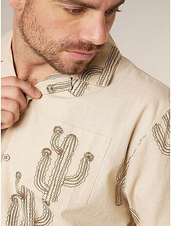 Chemise homme manches courtes 100% coton 'deeluxe'
