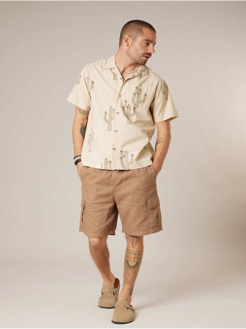 Chemise homme manches courtes 100% coton 'deeluxe' - Kiabi