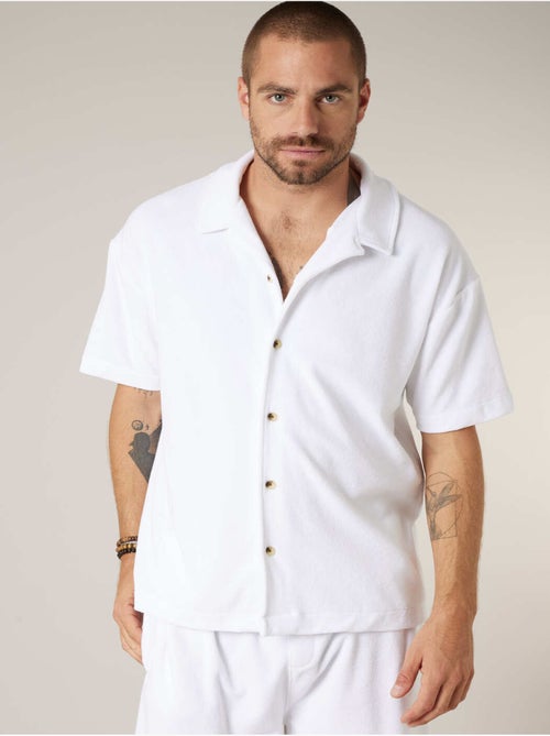 Chemise homme manches courtes en éponge de coton 'Deeluxe' - Kiabi