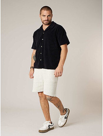 Chemise homme manches courtes en éponge de coton 'Deeluxe'