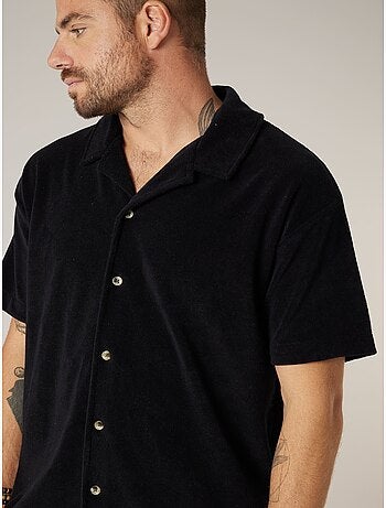 Chemise homme manches courtes en éponge de coton 'Deeluxe'