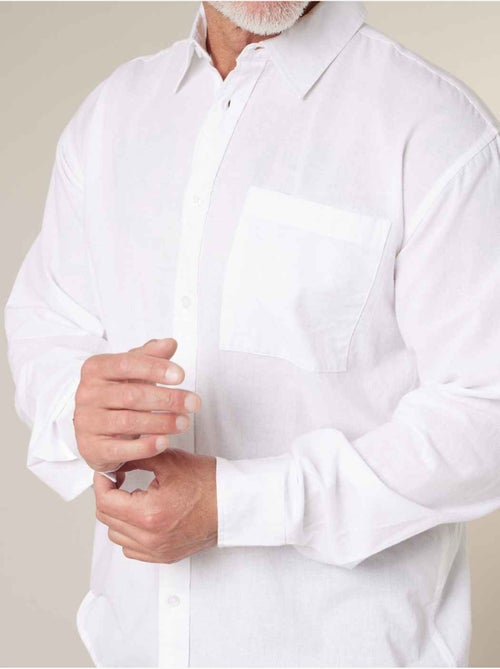 Chemise homme manches courtes en lin mélangé 'Deeluxe' - Kiabi