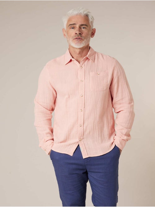 Chemise homme manches longues en gaze de coton 'Deeluxe' - Kiabi