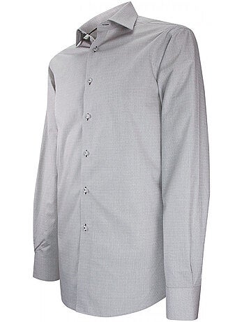 Chemise homme micro-motifs brodés coupe droite GREYTERN Andrew Mac Allister