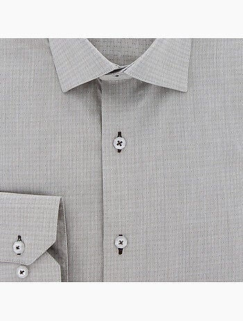 Chemise homme micro-motifs brodés coupe droite GREYTERN Andrew Mac Allister