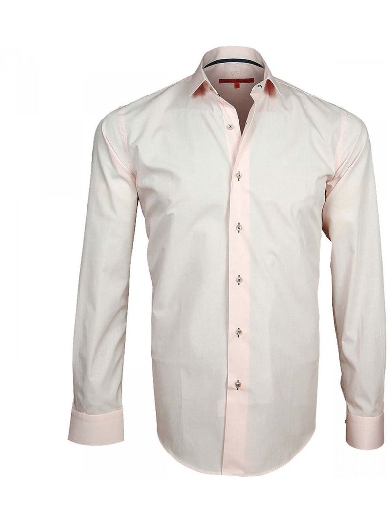 Chemise homme mini col anglais coupe cintrée HARRY Andrew Mac Allister Rose , 45 Rose - Kiabi