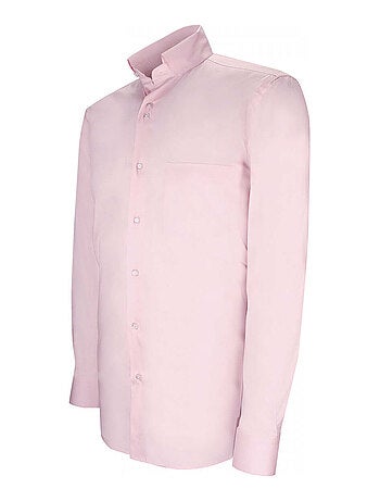 Chemise homme mode col cousu coupe cintrée NINO Emporio balzani Rose , 38