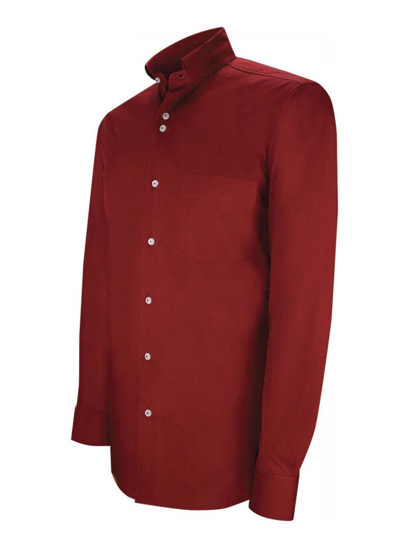 Chemise homme mode col cousu coupe cintrée NINO Emporio balzani Bordeaux - Kiabi
