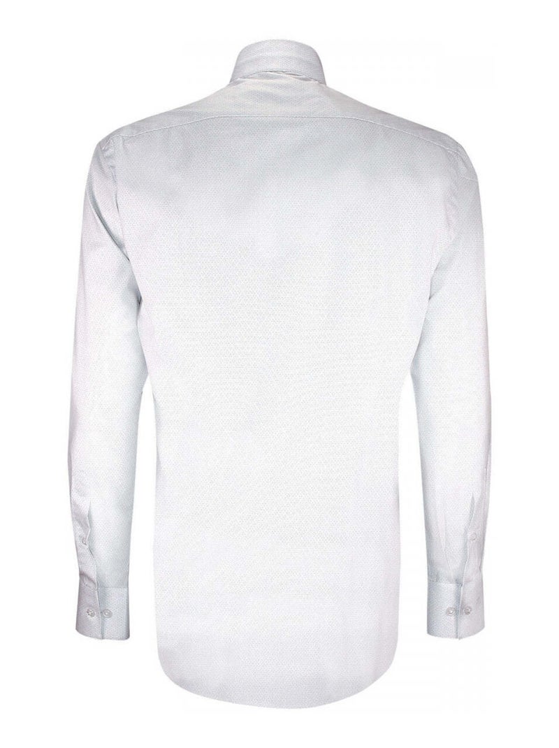 Chemise homme mode col cousu mao à motifs coupe cintrée MILO Emporio balzani Blanc , Bleu , 42 Blanc Bleu - Kiabi