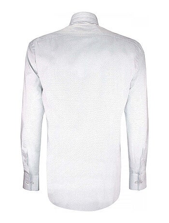 Chemise homme mode col cousu mao à motifs coupe cintrée MILO Emporio balzani Blanc , Bleu , 38
