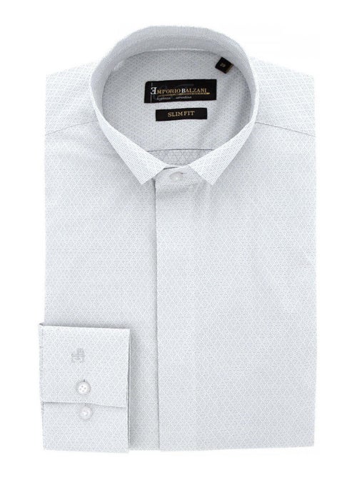 Chemise homme mode col cousu mao à motifs coupe cintrée MILO Emporio balzani Bleu marine , 38 - Kiabi