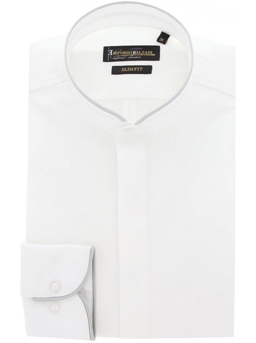 Chemise homme mode col mao coupe cintrée MAO Emporio balzani - Kiabi Chemise homme mode col mao coupe cintrée MAO Emporio balzani - Kiabi