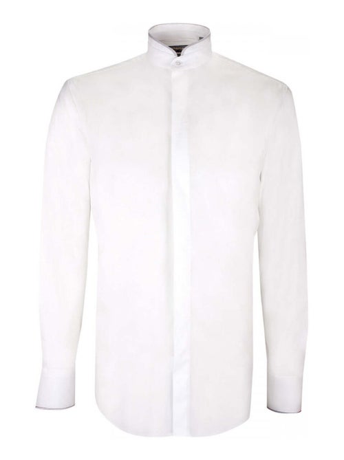 Chemise homme mode col mao coupe cintrée MAO Emporio balzani Blanc , Noir , 39 - Kiabi