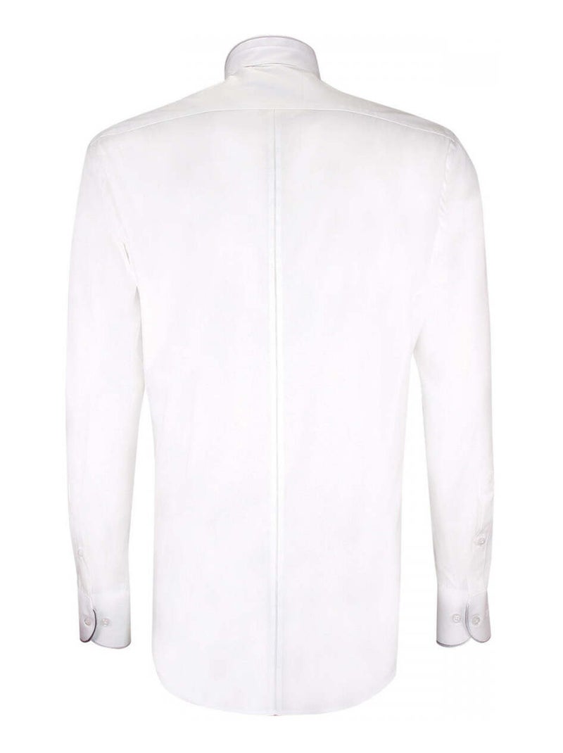 Chemise homme mode col mao coupe cintrée MAO Emporio balzani Blanc , Noir , 39 Blanc Noir - Kiabi