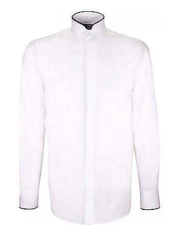 Chemise homme mode col mao coupe cintrée MAO Emporio balzani Blanc , 41