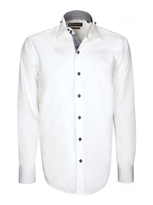 Chemise homme mode coupe cintrée ELEGANZA Emporio balzani Blanc , Bleu , 40 - Kiabi