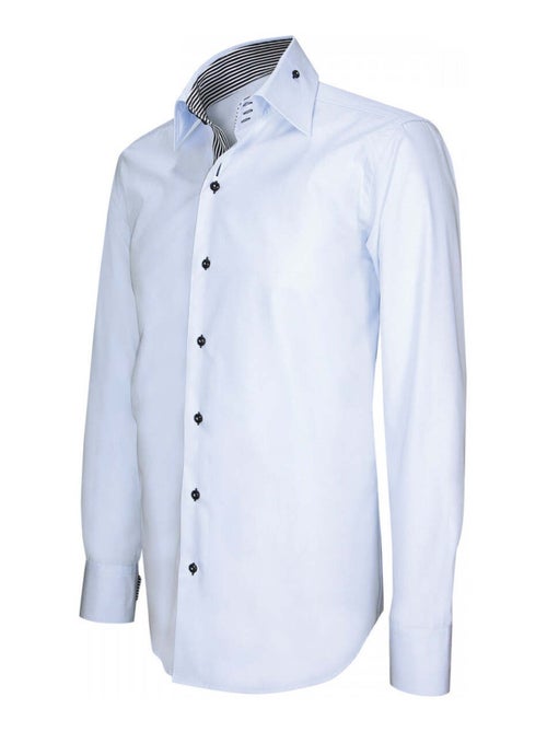 Chemise homme mode coupe cintrée ELEGANZA Emporio balzani Blanc , Bleu , 40 - Kiabi