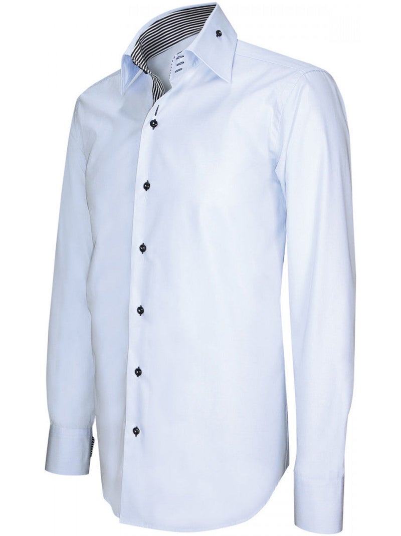 Chemise homme mode coupe cintrée ELEGANZA Emporio balzani Blanc Bleu - Kiabi