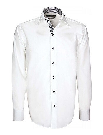 Chemise homme mode coupe cintrée ELEGANZA Emporio balzani Blanc , Rouge , 38