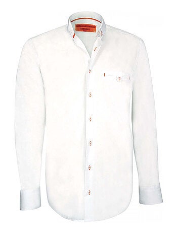 Chemise homme mode coupe cintrée ETHAN Andrew Mac Allister Blanc , Rouge , 38