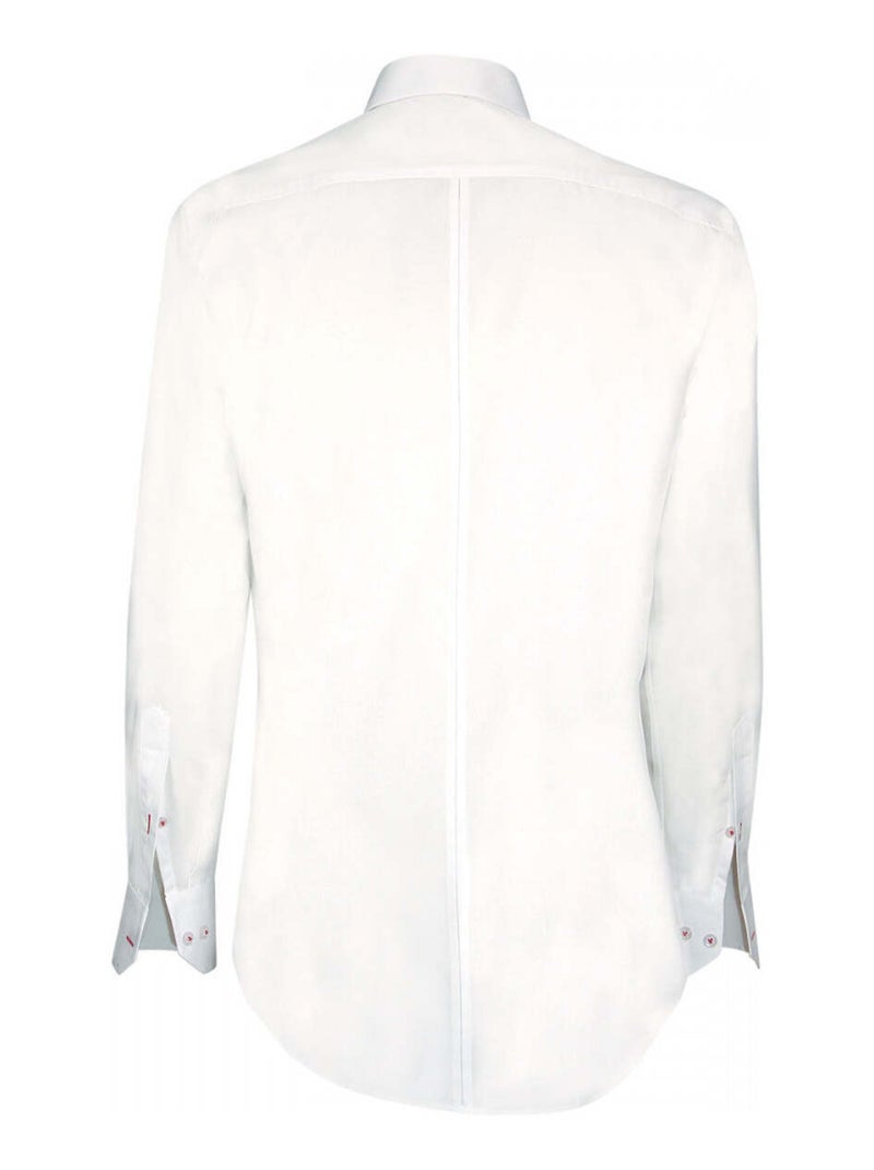 Chemise homme mode coupe cintrée ETHAN Andrew Mac Allister Blanc , Rouge , 38 Blanc Rouge - Kiabi