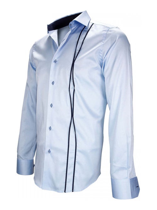 Chemise homme mode coupe cintrée ICKENHAM Andrew Mac Allister Bleu , 42 - Kiabi
