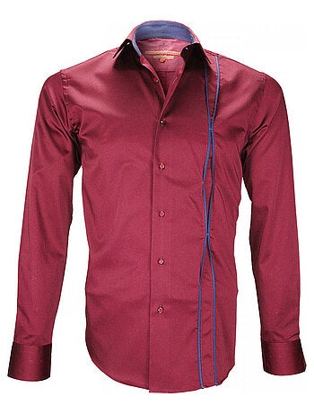 Chemise homme mode coupe cintrée ICKENHAM Andrew Mac Allister Bordeaux , 41