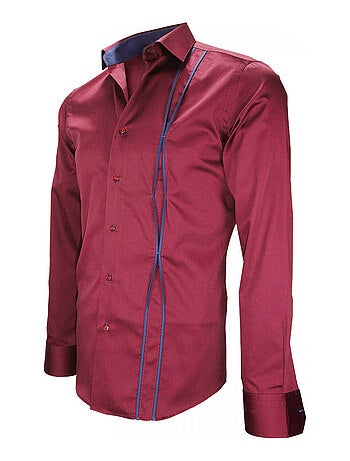 Chemise homme mode coupe cintrée ICKENHAM Andrew Mac Allister Bordeaux , 41