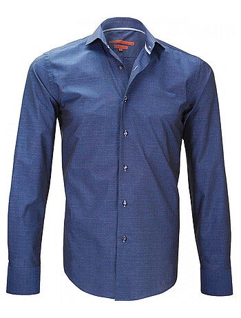 Chemise homme mode coupe cintrée ITALIAN Andrew Mac Allister Bleu moyen , 43
