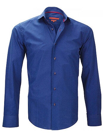 Chemise homme mode coupe cintrée ITALIAN Andrew Mac Allister Bleu moyen , 43