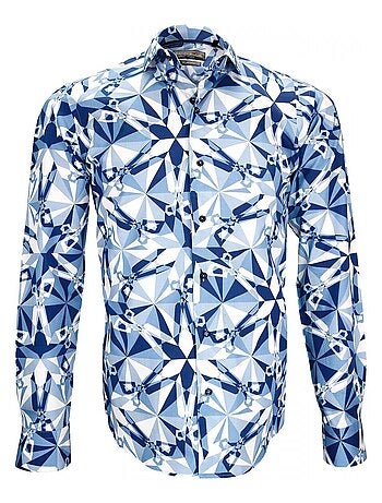 Chemise homme mode coupe cintrée PABLO Emporio balzani Bleu , 41