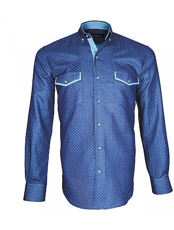 Chemise homme mode coupe cintrée TASCA NEW Emporio balzani Bleu , 42